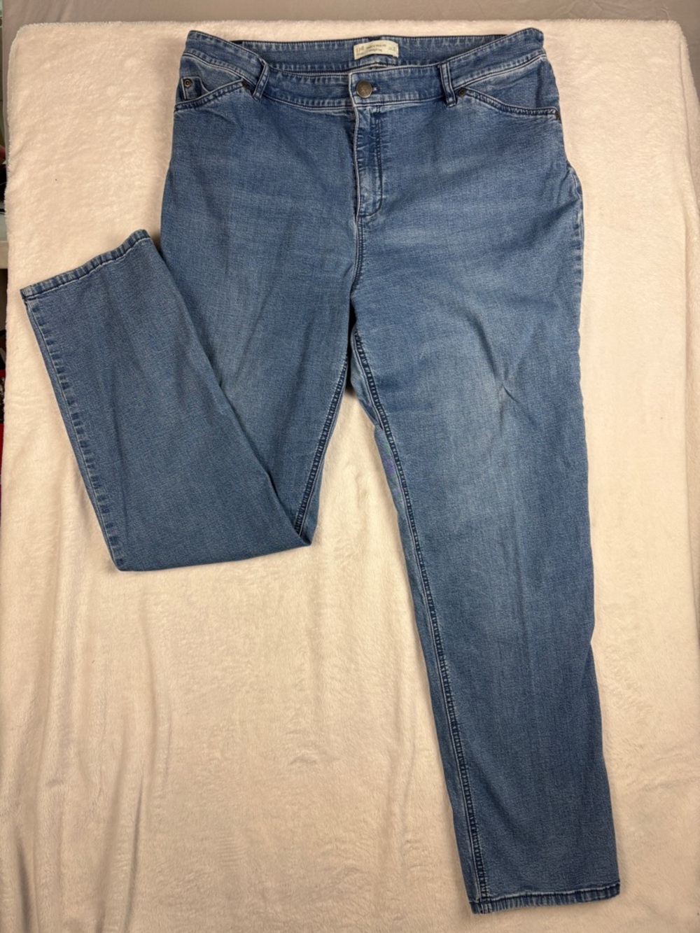 J.Jill Tried & True Fit Jeans Womens Size 16 Blue Straight Leg Stretch Denim